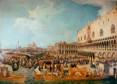 Reception of the Imperial Ambassador Count Bolagnos at the Ducal Palace in Venice by Canaletto