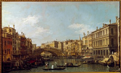 The Great Canal and Bridge Rialto in Venice by Canaletto