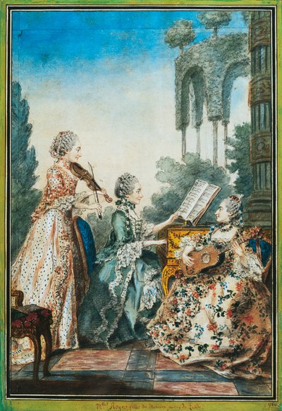 The three daughters of the composer Joseph-Nicolas-Pancrace Royer performing the music of the ballet Zaide by Carmontelle