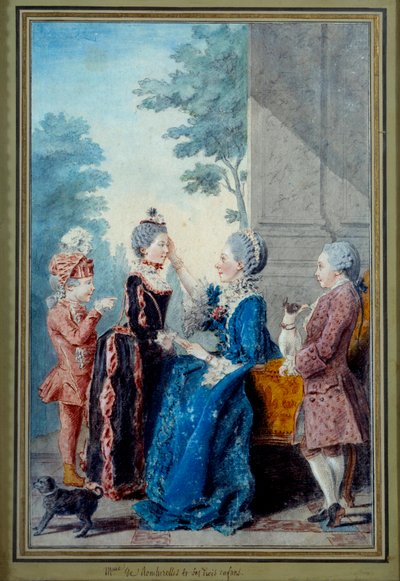 Madame de Roucherolles and Her Three Children by Carmontelle