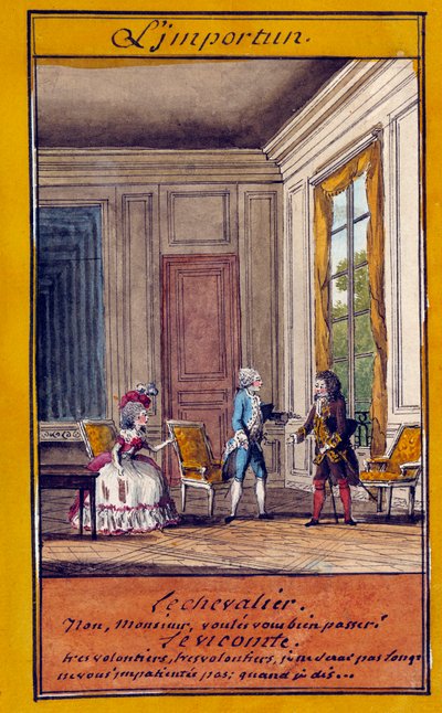 The Unwelcome (Illustration of a Series of Proverbs) by Carmontelle