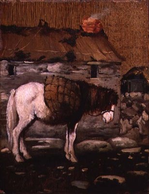 Pony Waiting Outside a Cottage by Sami School