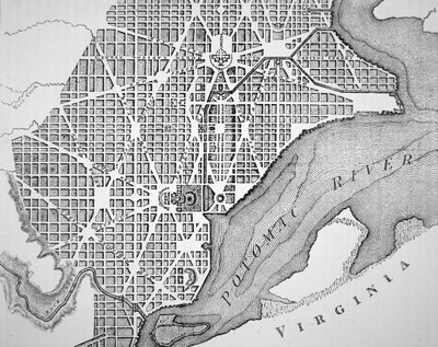 Plan of the City of Washington as originally laid out in 1793 by (after) American School