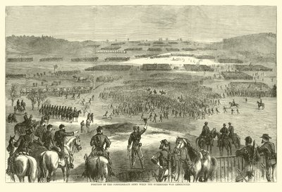 Position of the Confederate Army when the surrender was announced, April 1865 by (after) American School