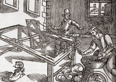 Silk winding, facsimile of a picture in Edward William