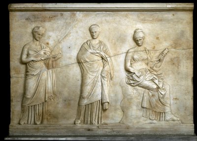 Greek art: Representation of three Muses by (after) Cephisodotus