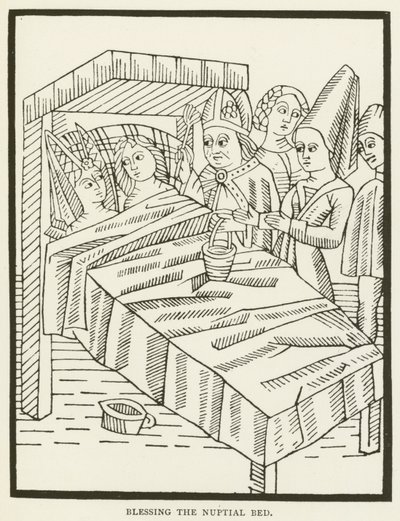 Blessing the nuptial bed by (after) English School