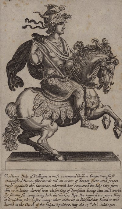 Godfrey of Bouillon, French Knight, Crusader and King of Jerusalem by (after) English School