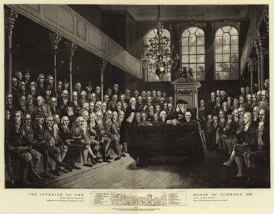 The Interior of the House of Commons by (after) English School