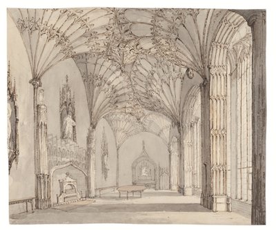 The Dining Room at Arbury Hall, Nuneaton, Warwickshire by (after) English School
