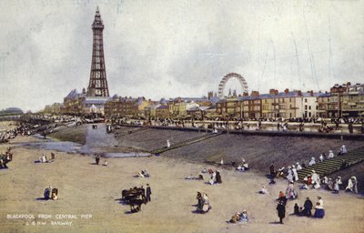 Blackpool from Central Pier by (after) English photographer