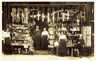 General store, possibly at seaside resort by (after) English photographer