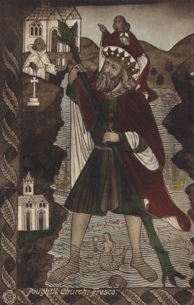 Poughill Church, Fresco by (after) English photographer