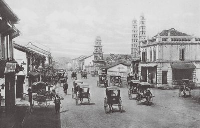 Singapore: North Bridge Road by (after) English photographer