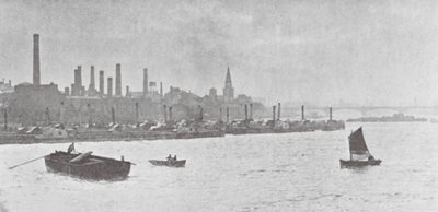 The River and Steamboat Anchorage by (after) English photographer