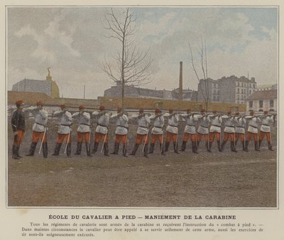 Foot Cavalry School, Handling the Carbine by (after) French Photographer
