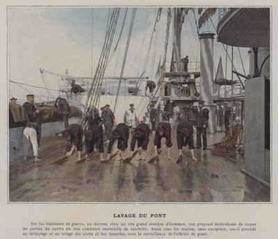 Deck Washing by (after) French Photographer