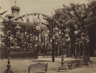 The music kiosk in the Jardin de Paris by (after) French Photographer