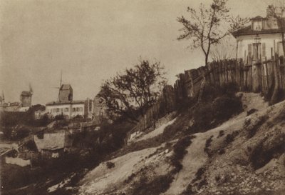 The Gardens of Montmartre with the Blute-fin Mill around 1860 by (after) French Photographer