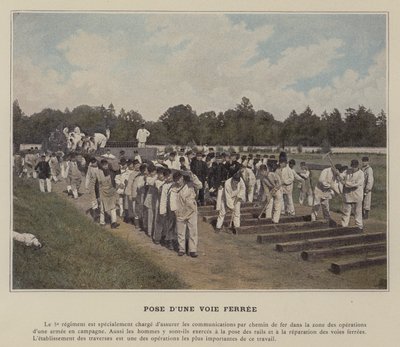 Laying a Railway Track by (after) French Photographer