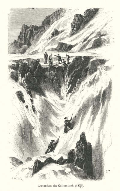 Ascent of the Galenstock by (after) French School