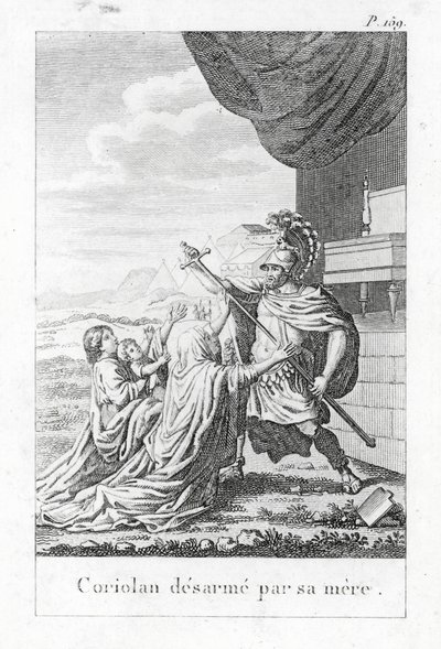 Coriolanus Disarmed by His Mother by (after) French School