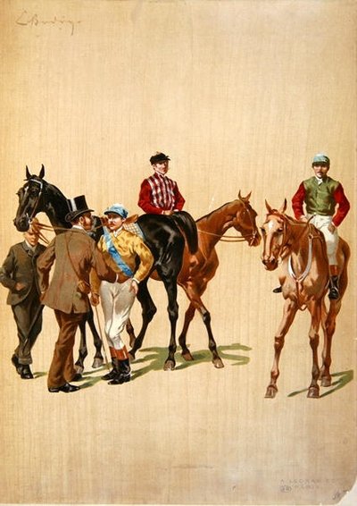 Jockeys on the Racecourse, c.1875 by (after) French School