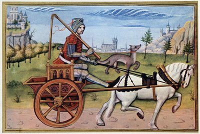 Mars on a tank - based on a 15th century illumination by (after) French School