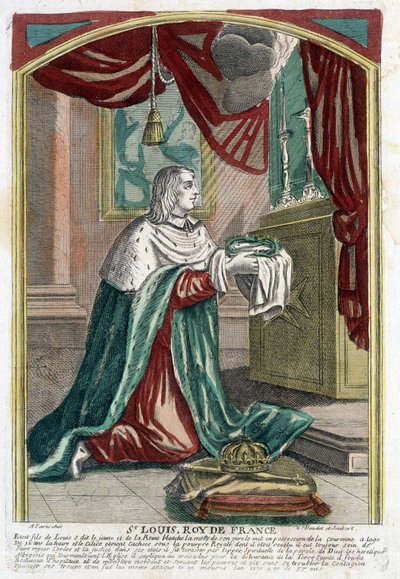 Portrait of Saint Louis in Prayer by (after) French School