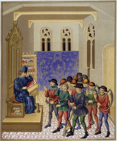 The Lesson of Agriculture - Miniature Facsimile of the 15th Century by (after) French School