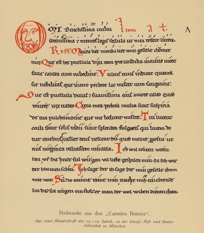 Page from the Carmina Burana by (after) German School
