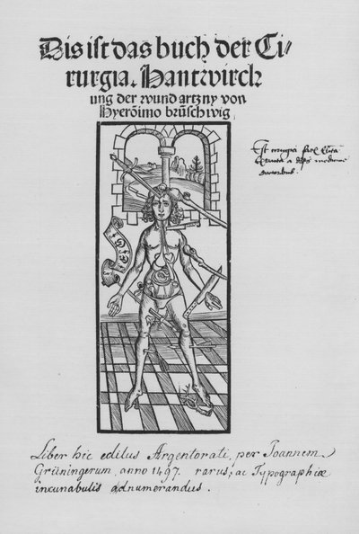 The Book of Cirurgia by Hieronymus Brunschwig by (after) German School