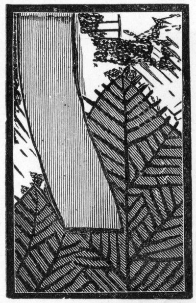 Japanese playing card with picture of a leaf by (after) Japanese School
