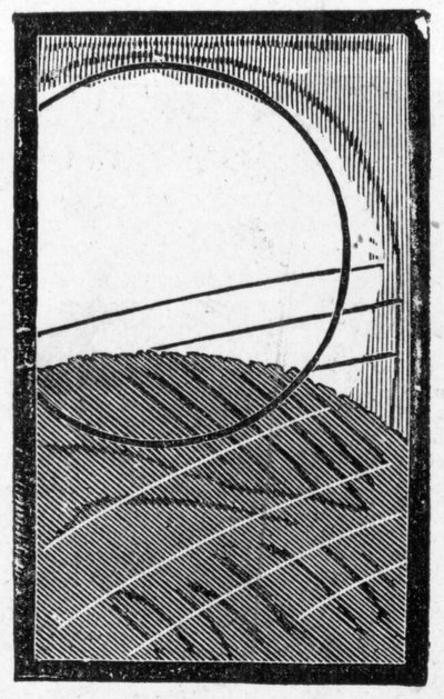 Japanese playing card with picture of the rising moon by (after) Japanese School