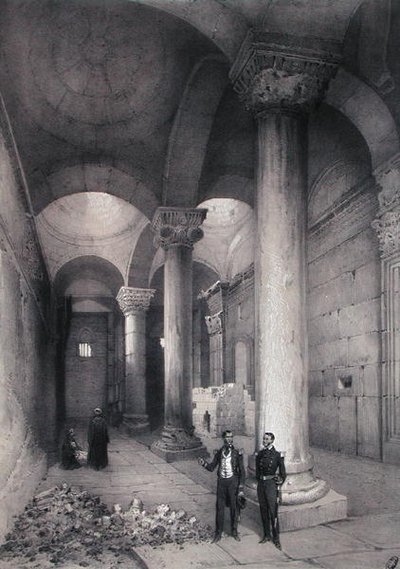 Interior of the Golden Gate in Jerusalem (illustration from 
