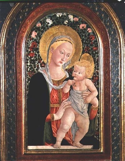 Madonna and Child, Child Standing, Holding a Bird by (after) Pier Francesco Fiorentino