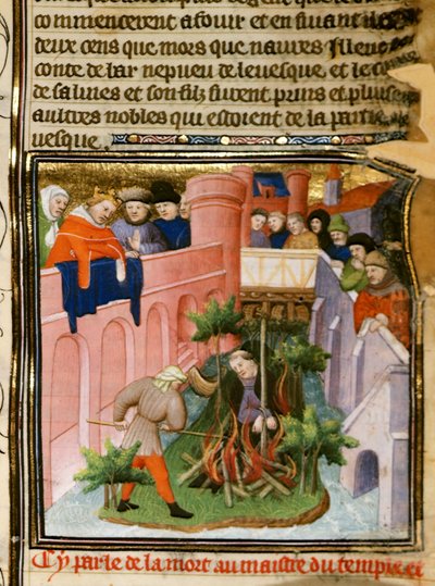 Burning of the Master of the Templars, from 