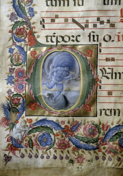 Illuminated page of a gradual by (c.1445 1527) Liberale da Verona