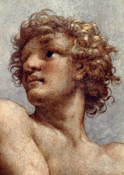 Vision of St John Evangelist on Patmos, Ascension of Christ among Apostles, or Christ in Glory by Antonio Allegri, known as Correggio (detail) by (c.1489 1534) Correggio