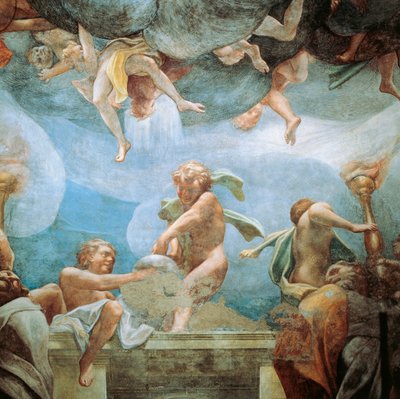 Ephebes on Balcony (detail) by (c.1489 1534) Correggio