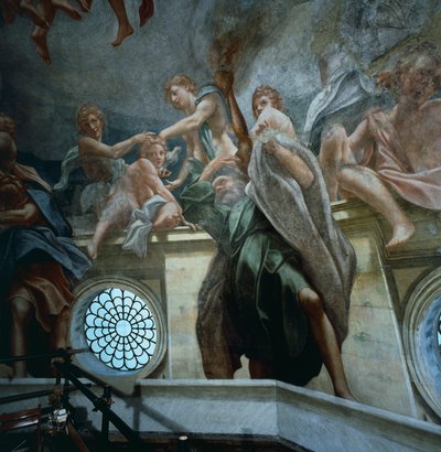 Figure of apostle, detail of frescoes of dome of Parma Cathedral, by Antonio Allegri Da Correggio by (c.1489 1534) Correggio