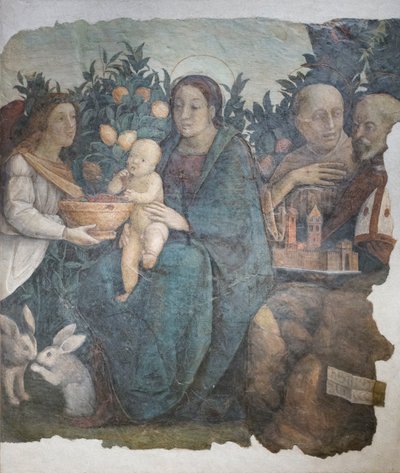 Madonna and Child with Saints Francis and Quirinus, known as Madonna dei Limoni by (c.1489 1534) Correggio