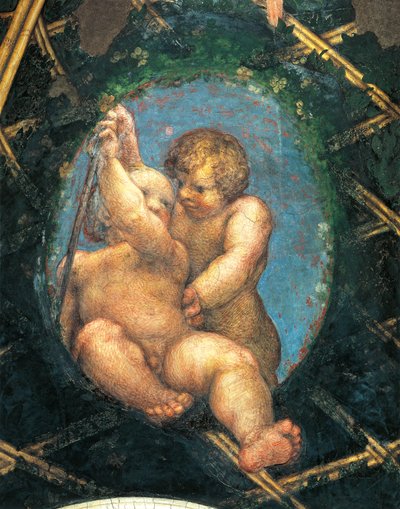 Ovate with cherubs (detail) by (c.1489 1534) Correggio