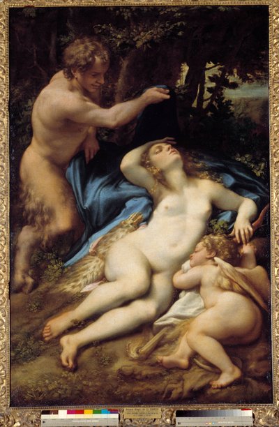 Venus, Satyre and Cupid by (c.1489 1534) Correggio