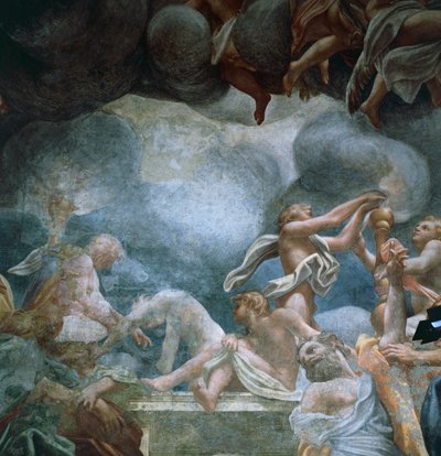 Youths on Balcony (detail) by (c.1489 1534) Correggio