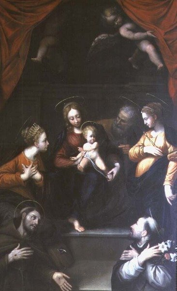 Madonna and Child with St. Joseph and other Saints by Innocenzo da Imola