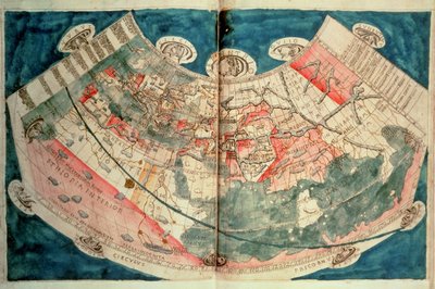 Map of the World based on a description by Ptolemaeus by (c.90 168)(after) Ptolemy