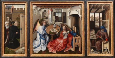 Annunciation Triptych (Merode Altarpiece) by 13758 1444 Master of Flemalle