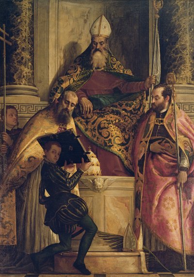 St. Anthony Abbot with St. Cornelius, St. Cyprian and a Page by Paolo Veronese