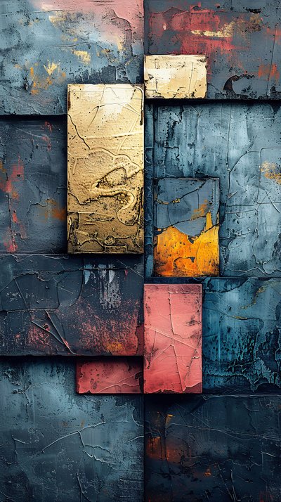 Geometric shapes Painting Pattern by F. Abderrahim